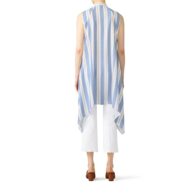 TOME NYC Blue Striped Tunic Size 12 - Picture 2 of 3